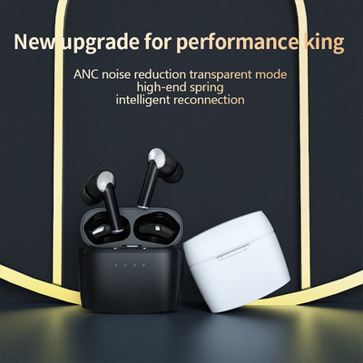 Aktive Rauschunterdrückungs-Kopfhörer schwarzes drahtloses Earbuds IPX5 IPhone Android